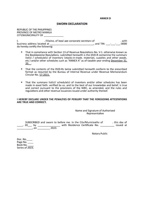 ANNEX D ADMINISTRATIVE DETAILS FOR FEBRUARY 2022 .